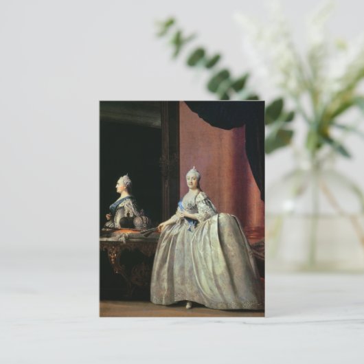 Carte Postale Empress Catherine II devant le miroir, 1779 (Debout devant)