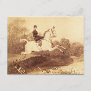 Carte Postale Empress Elisabeth à cheval sur le côté #021SS