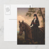 Carte Postale Empress Elisabeth à cheval sur le côté #025SS (Devant / Derrière)