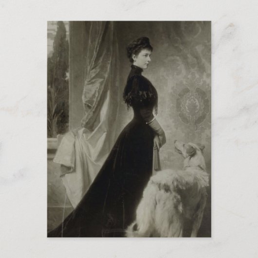 Carte Postale Empress Elisabeth - Sissi avec chien #022H (Devant)