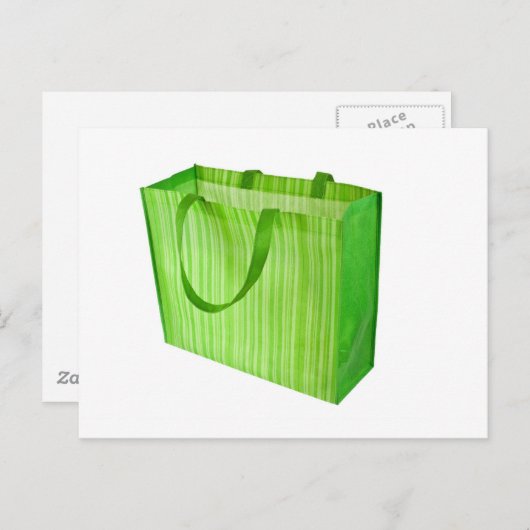 Carte Postale Empty green resable shopping bag (Devant / Derrière)