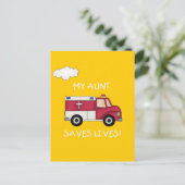 Carte Postale EMT My Tante Saves Lives T-shirts et cadeaux (Debout devant)