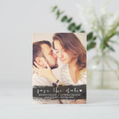 CARTE POSTALE EN ACRYLIQUE NOIRE POUR ANNONCER LA (Debout devant)