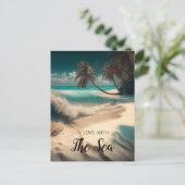 Carte Postale En amour avec la mer | Art tropical (Debout devant)