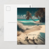 Carte Postale En amour avec la mer | Art tropical (Devant / Derrière)