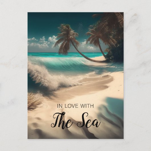 Carte Postale En amour avec la mer | Art tropical (Devant)