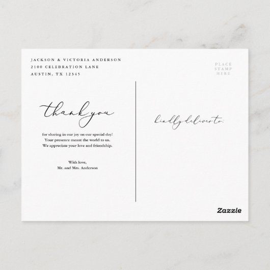 Carte postale En Amour Merci (Dos)