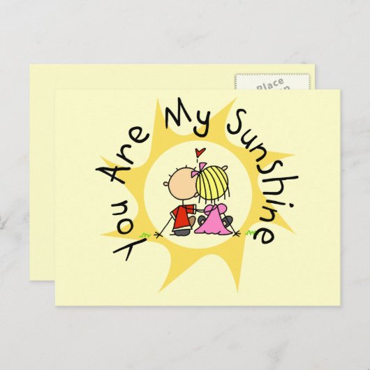 Carte Postale En Amour Vous Êtes Mon Soleil (Devant / Derrière)