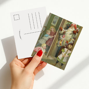 Carte Postale En attendant le Père Noël   Noël Vintage