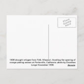 Carte Postale En attente de cueillette d'oranges (Dos)