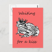 Carte Postale En attente d'un baiser (Devant / Derrière)