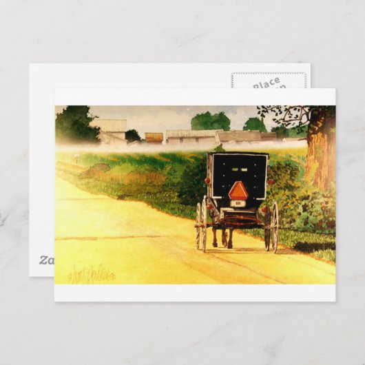 Carte Postale En bas de la route (Devant / Derrière)