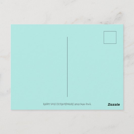 CARTE POSTALE EN BAS DU TROU DE RABBIT, CARROT WILLOE TREE FOLK  (Dos)