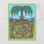 CARTE POSTALE EN BAS DU TROU DE RABBIT, CARROT WILLOE TREE FOLK  (Devant)