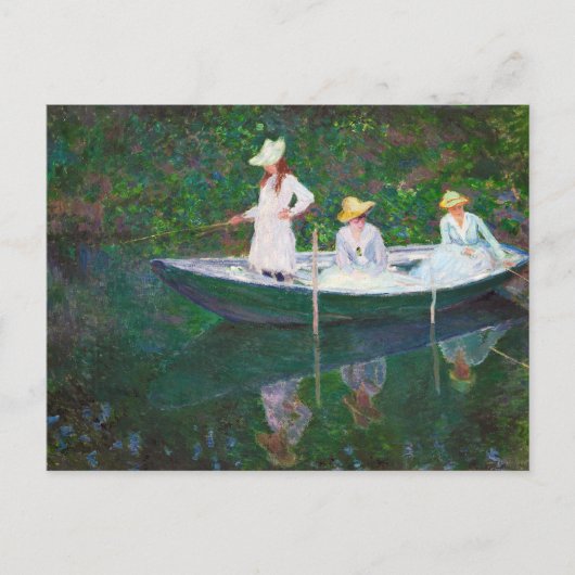 Carte Postale En bateau norvégien à Giverny Claude Monet (Devant)