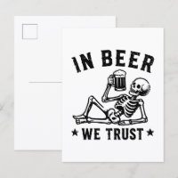 En bière, nous avons confiance squelette de beer p