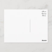 Carte postale en bois rouge en Merci rustique (Dos)