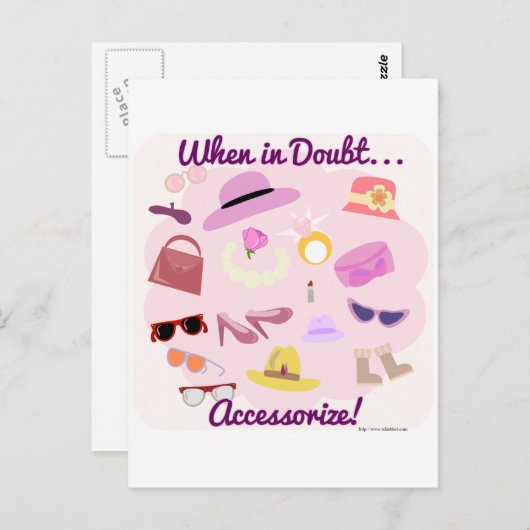 Carte Postale En cas de doute accessoire! (Devant / Derrière)