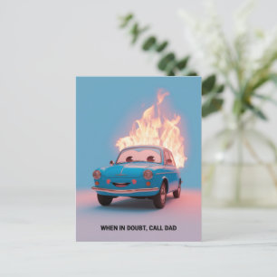 Carte Postale En cas de doute, appelez papa Funny Father's Day p
