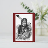 Carte postale en chef des Indiens (Debout devant)