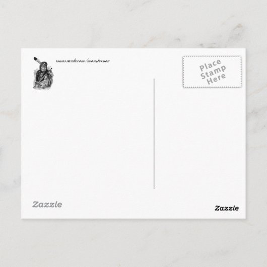 Carte postale en chef des Indiens (Dos)