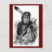 Carte postale en chef des Indiens (Devant)