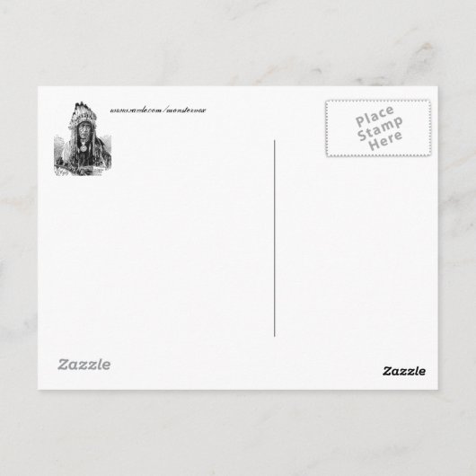 Carte postale en chef des Indiens (Dos)