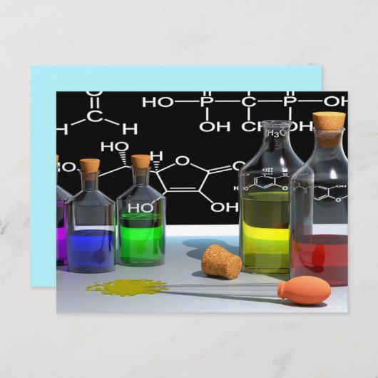 carte postale en chimie scientifique (Devant / Derrière)