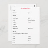 Carte postale en Coque d'urgence (Devant / Derrière)