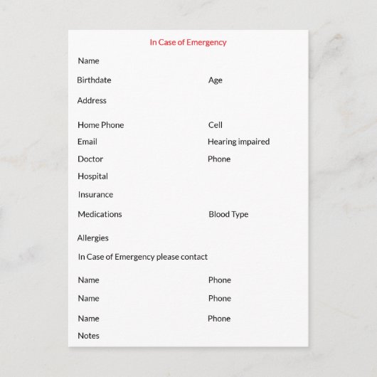 Carte postale en Coque d'urgence (Devant)