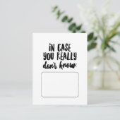 Carte Postale En Coque, vous ne savez vraiment pas... (Debout devant)