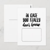 Carte Postale En Coque, vous ne savez vraiment pas... (Devant / Derrière)