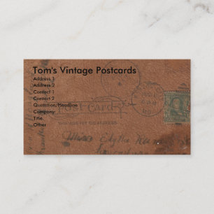 Carte postale en cuir vintage