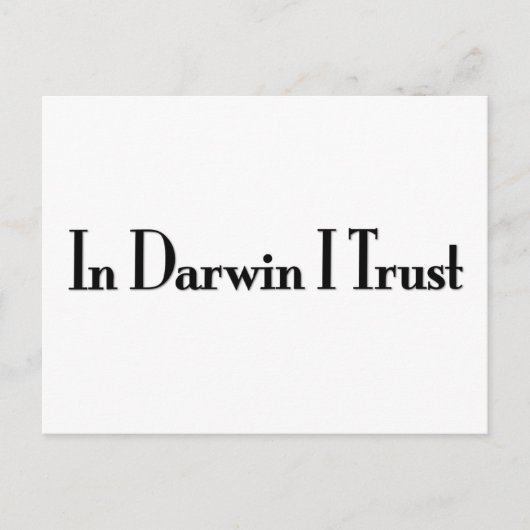 Carte Postale En Darwin Je Crois (Devant)