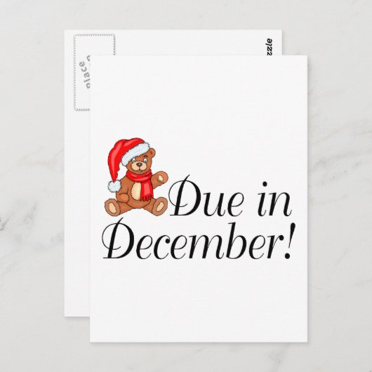 Carte Postale En Décembre (Devant / Derrière)