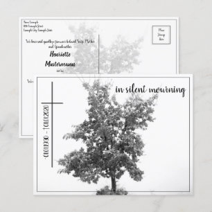 Carte Postale En deuil silencieux - arbre sur la prairie 2.0