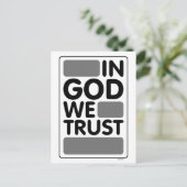 Carte Postale En Dieu, nous faisons confiance (Debout devant)