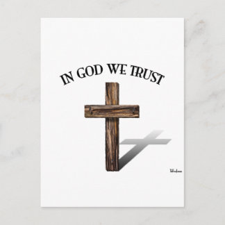 Carte Postale En Dieu nous faisons confiance à la croix robuste