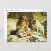 Carte Postale En disant nos prières, en retirant Charles Burton  (Devant / Derrière)