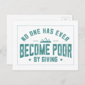 Carte Postale En donnant (Devant / Derrière)