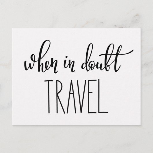 Carte Postale En Doubt Travel (Devant)