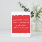 Carte Postale En fait, je suis très différente... (Debout devant)