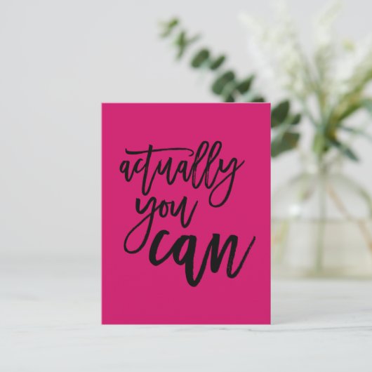 Carte Postale En Fait, Vous Pouvez Citer Motivationnelle Chaud R (Debout devant)