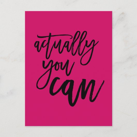 Carte Postale En Fait, Vous Pouvez Citer Motivationnelle Chaud R (Devant)
