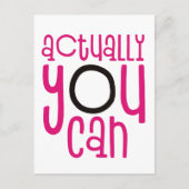 Carte Postale En Fait Vous Pouvez Encourager Citation Blanc (Devant)