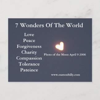 Carte postale en forme de coeur