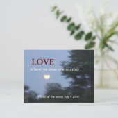 carte postale en forme de coeur (Debout devant)