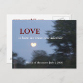 carte postale en forme de coeur (Devant / Derrière)