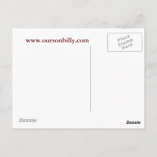 carte postale en forme de coeur (Dos)