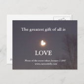 Carte postale en forme de coeur (Devant / Derrière)